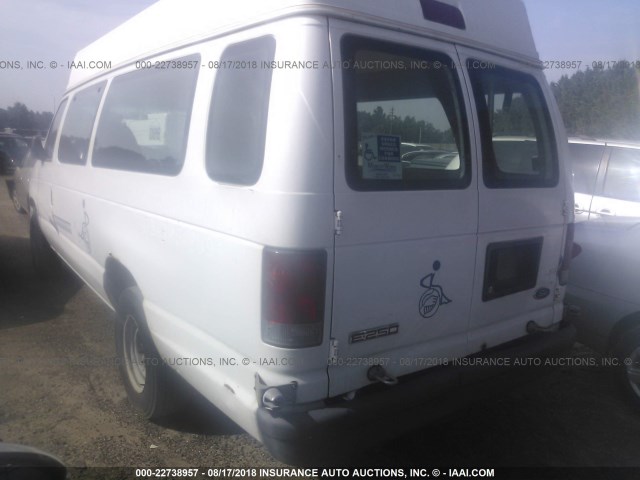 1FTNS24W76HA97914 - 2006 FORD ECONOLINE E250 VAN WHITE photo 3