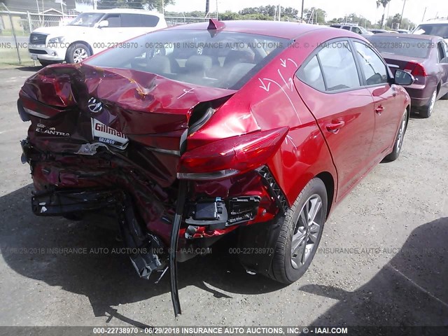 5NPD84LF2JH235246 - 2018 HYUNDAI ELANTRA SEL/VALUE/LIMITED RED photo 4