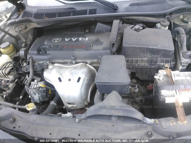 4T1BE46K47U022446 - 2007 TOYOTA CAMRY NEW GENERAT CE/LE/XLE/SE BLACK photo 10