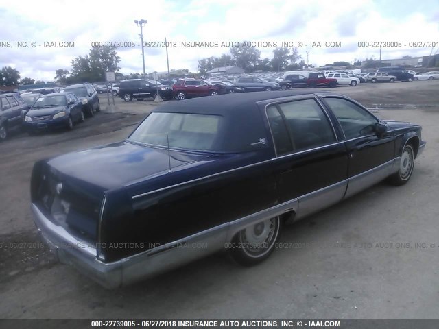 1G6DW52P8RR705440 - 1994 CADILLAC FLEETWOOD BROUGHAM Dark Blue photo 4