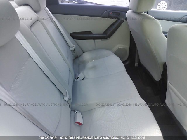 KNAFU4A20A5828556 - 2010 KIA FORTE EX GRAY photo 8