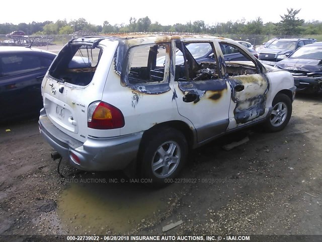 KM8SC73D53U523952 - 2003 HYUNDAI SANTA FE GLS/LX WHITE photo 4