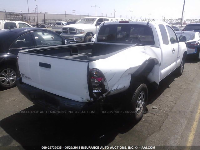 5TETX22N96Z161453 - 2006 TOYOTA TACOMA ACCESS CAB WHITE photo 4