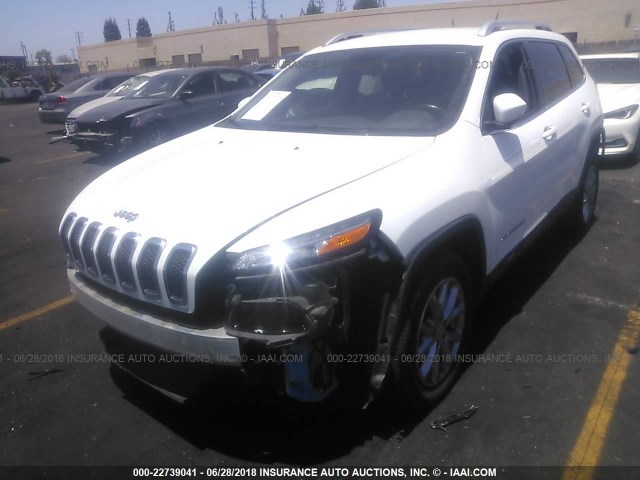 1C4PJLCB4FW753403 - 2015 JEEP CHEROKEE LATITUDE WHITE photo 2