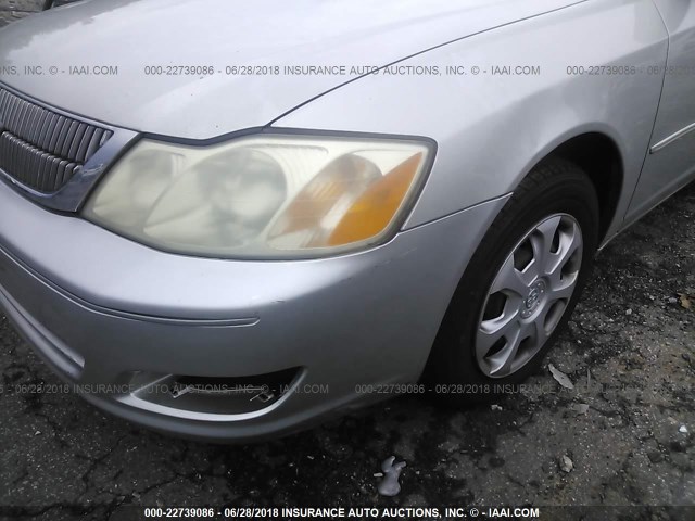 4T1BF28B42U224162 - 2002 TOYOTA AVALON XL/XLS SILVER photo 6