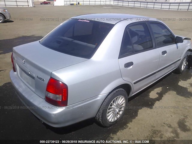 JM1BJ2221Y0265781 - 2000 MAZDA PROTEGE DX/LX SILVER photo 4