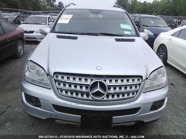 4JGBB86E68A430055 - 2008 MERCEDES-BENZ ML 350 SILVER photo 6