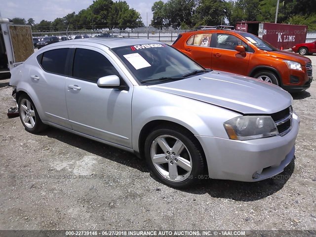 1B3LC76M08N227857 - 2008 DODGE AVENGER R/T SILVER photo 1