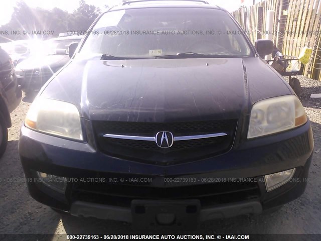 2HNYD18602H525123 - 2002 ACURA MDX TOURING BLACK photo 6