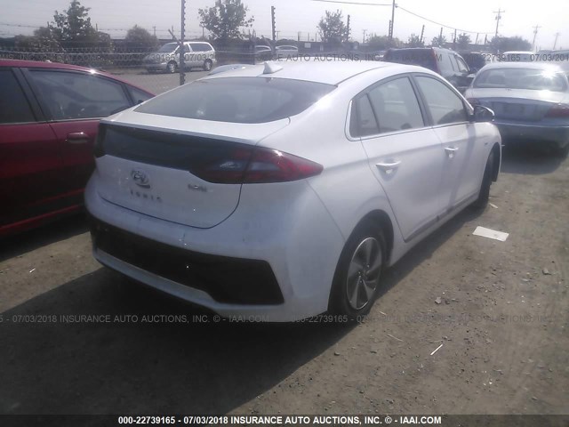 KMHC75LC4HU037306 - 2017 HYUNDAI IONIQ SEL WHITE photo 4