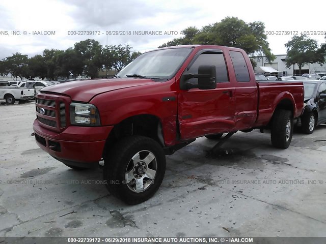 1FTSX21P36EC07456 - 2006 FORD F250 SUPER DUTY RED photo 2
