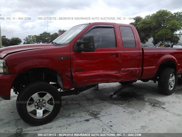 1FTSX21P36EC07456 - 2006 FORD F250 SUPER DUTY RED photo 6