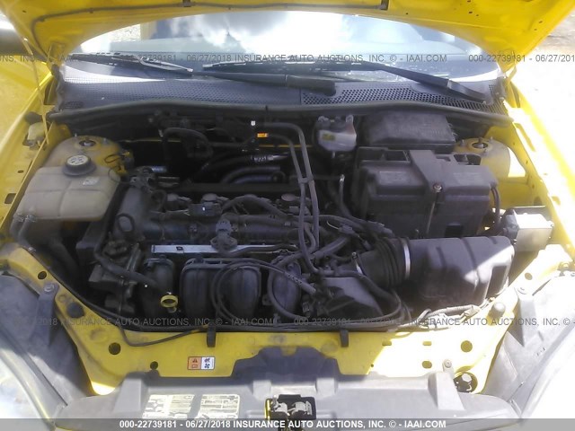 1FAFP31N57W143606 - 2007 FORD FOCUS ZX3/S/SE/SES YELLOW photo 10