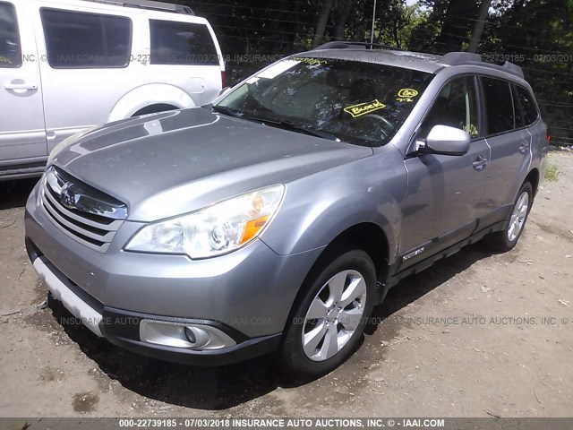 4S4BRCKC8A3344369 - 2010 SUBARU OUTBACK 2.5I LIMITED SILVER photo 2