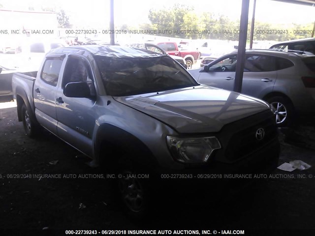 5TFJX4CN0DX033785 - 2013 TOYOTA TACOMA DOUBLE CAB ვერცხლისფერი ფოტო 1