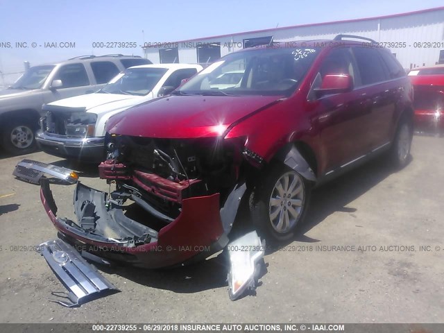 2FMDK49CX8BA35103 - 2008 FORD EDGE LIMITED RED photo 2
