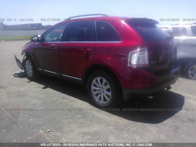 2FMDK49CX8BA35103 - 2008 FORD EDGE LIMITED RED photo 3