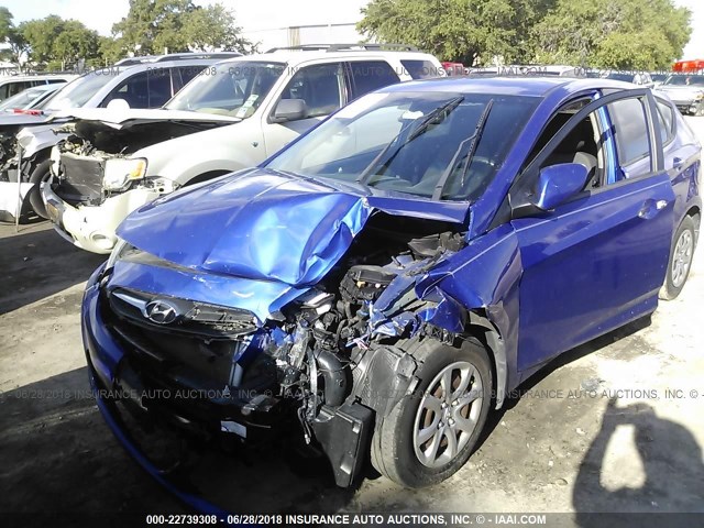 KMHCT5AE0DU076324 - 2013 HYUNDAI ACCENT GLS/GS BLUE photo 6