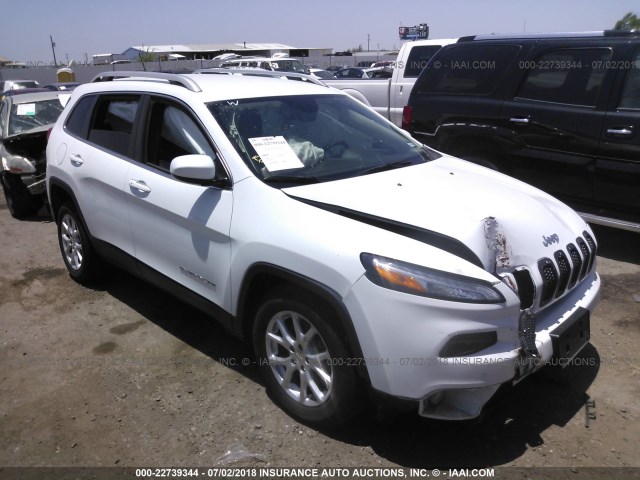 1C4PJLCS5EW206154 - 2014 JEEP CHEROKEE LATITUDE WHITE photo 1