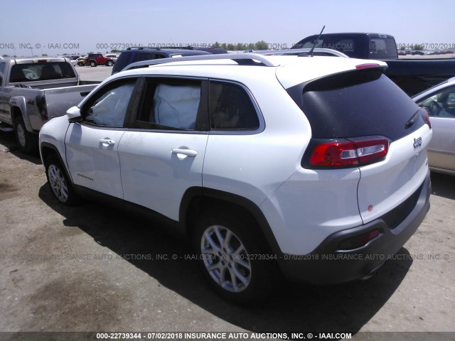 1C4PJLCS5EW206154 - 2014 JEEP CHEROKEE LATITUDE WHITE photo 3