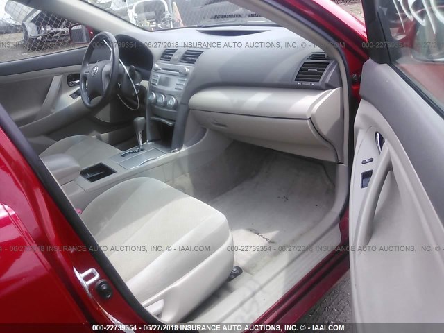 JTNBE46K773036024 - 2007 TOYOTA CAMRY NEW GENERAT CE/LE/XLE/SE RED photo 5