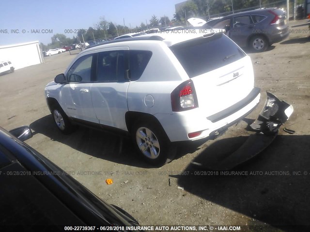 1C4NJCBA0FD313223 - 2015 JEEP COMPASS SPORT WHITE photo 3