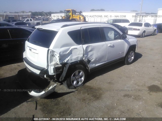 1C4NJCBA0FD313223 - 2015 JEEP COMPASS SPORT WHITE photo 4