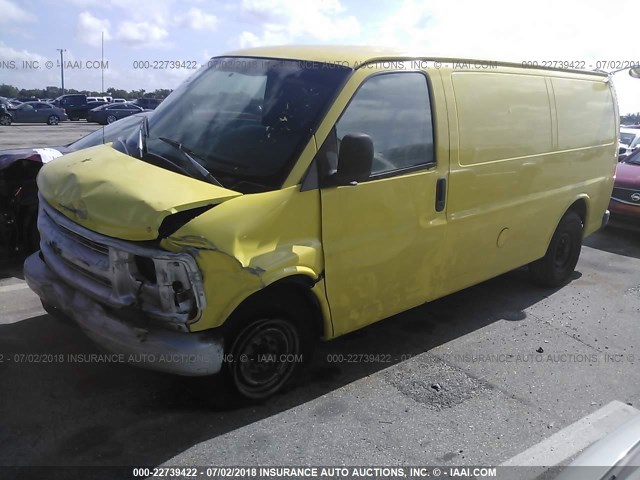 1GCHG35R1X1147486 - 1999 CHEVROLET EXPRESS G3500  YELLOW photo 2