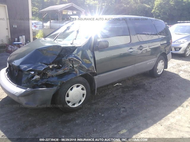 4T3ZF19C1YU181576 - 2000 TOYOTA SIENNA CE GREEN photo 2