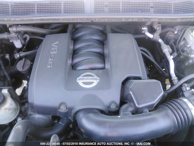 1N6AA06A04N587789 - 2004 NISSAN TITAN XE/SE/LE GRAY photo 10