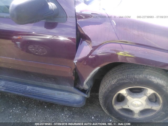 1GNET16S166135528 - 2006 CHEVROLET TRAILBLAZER EXT LS/EXT LT MAROON photo 6