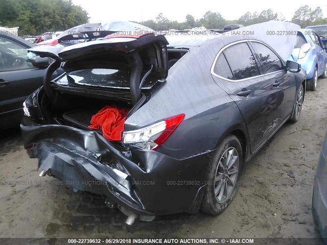 19UUB1F38JA005365 - 2018 ACURA TLX GRAY photo 4