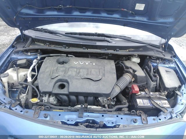 JTDBL40E89J054995 - 2009 TOYOTA COROLLA LE/XLE BLUE photo 10