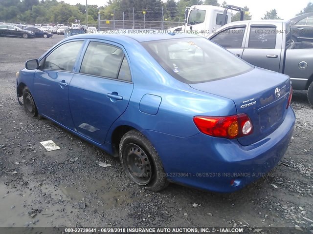 JTDBL40E89J054995 - 2009 TOYOTA COROLLA LE/XLE BLUE photo 3
