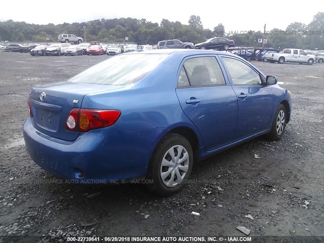 JTDBL40E89J054995 - 2009 TOYOTA COROLLA LE/XLE BLUE photo 4