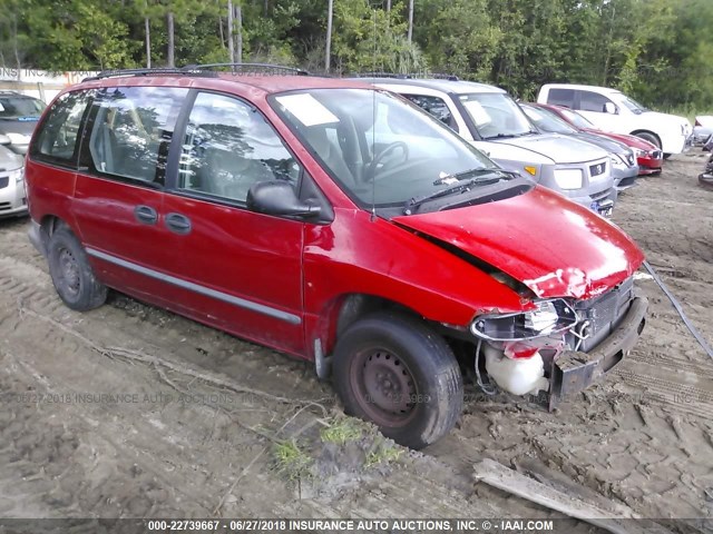 2P4GP25G3XR223026 - 1999 PLYMOUTH VOYAGER RED photo 1