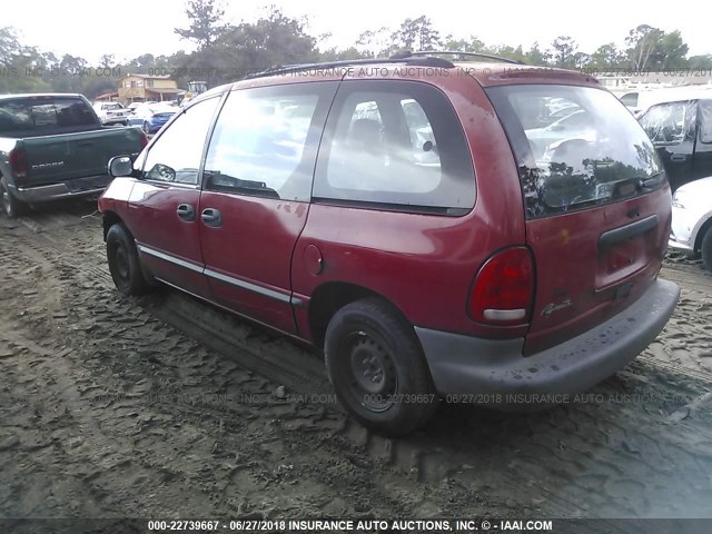 2P4GP25G3XR223026 - 1999 PLYMOUTH VOYAGER RED photo 3