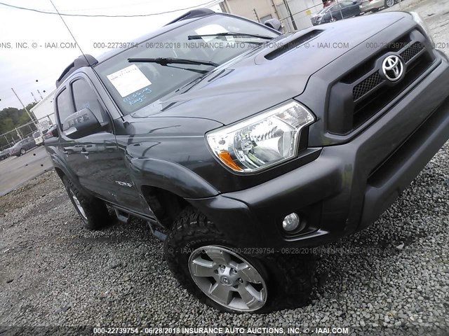 5TFLU4EN8EX089490 - 2014 TOYOTA TACOMA DOUBLE CAB GRAY photo 1