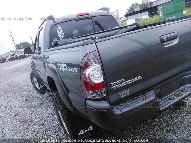 5TFLU4EN8EX089490 - 2014 TOYOTA TACOMA DOUBLE CAB GRAY photo 3