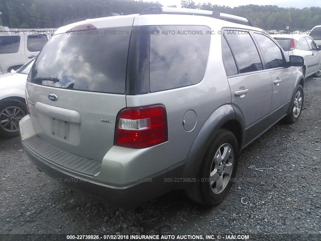 1FMDK02107GA19145 - 2007 FORD FREESTYLE SEL SILVER photo 4