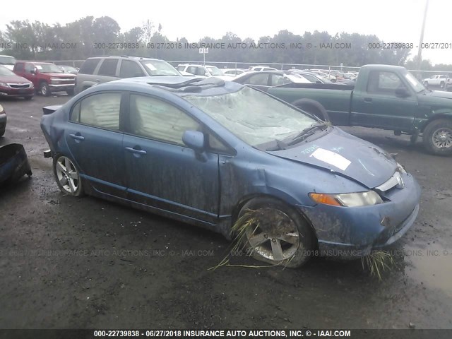 2HGFA16918H509610 - 2008 HONDA CIVIC EXL BLUE photo 1