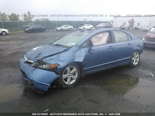 2HGFA16918H509610 - 2008 HONDA CIVIC EXL ლურჯი ფოტო 2