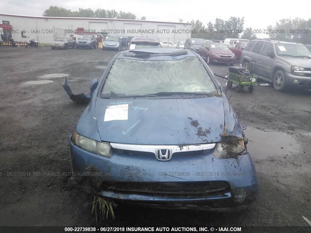 2HGFA16918H509610 - 2008 HONDA CIVIC EXL ლურჯი ფოტო 6