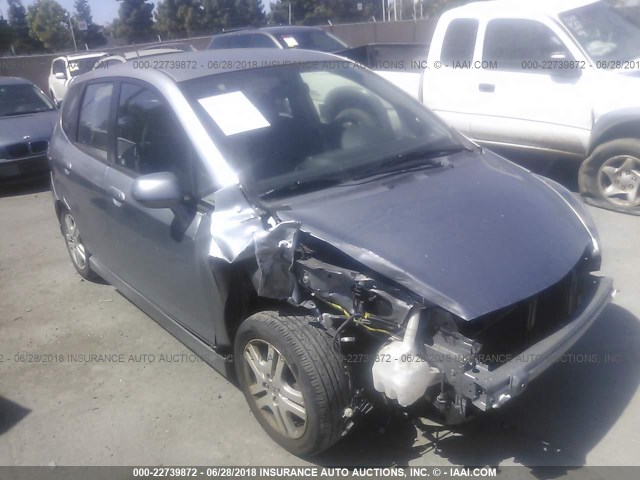 JHMGD38677S062876 - 2007 HONDA FIT S SILVER photo 1