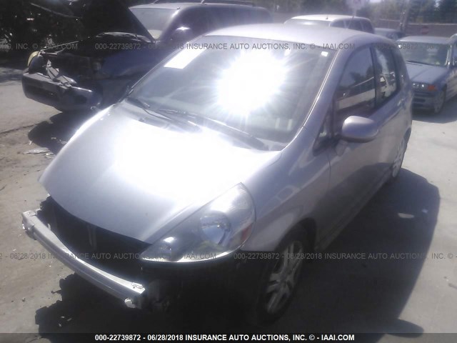 JHMGD38677S062876 - 2007 HONDA FIT S SILVER photo 2