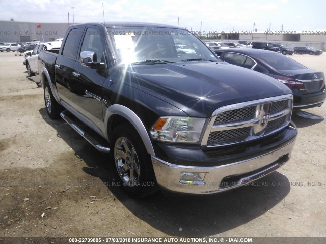 1C6RD7NT3CS148618 - 2012 DODGE RAM 1500 LARAMIE BLACK photo 1