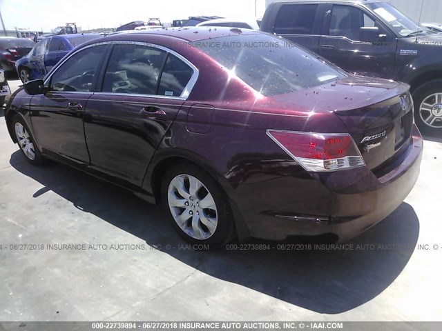 1HGCP26879A101997 - 2009 HONDA ACCORD EXL MAROON photo 3