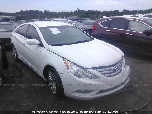 5NPEC4AC6CH430555 - 2012 HYUNDAI SONATA SE/LIMITED WHITE photo 1