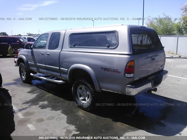 5TBBT48192S311813 - 2002 TOYOTA TUNDRA ACCESS CAB LIMITED SILVER photo 3
