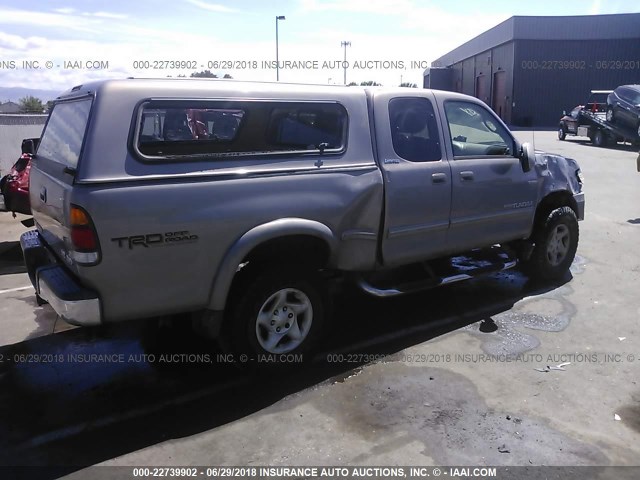 5TBBT48192S311813 - 2002 TOYOTA TUNDRA ACCESS CAB LIMITED SILVER photo 4